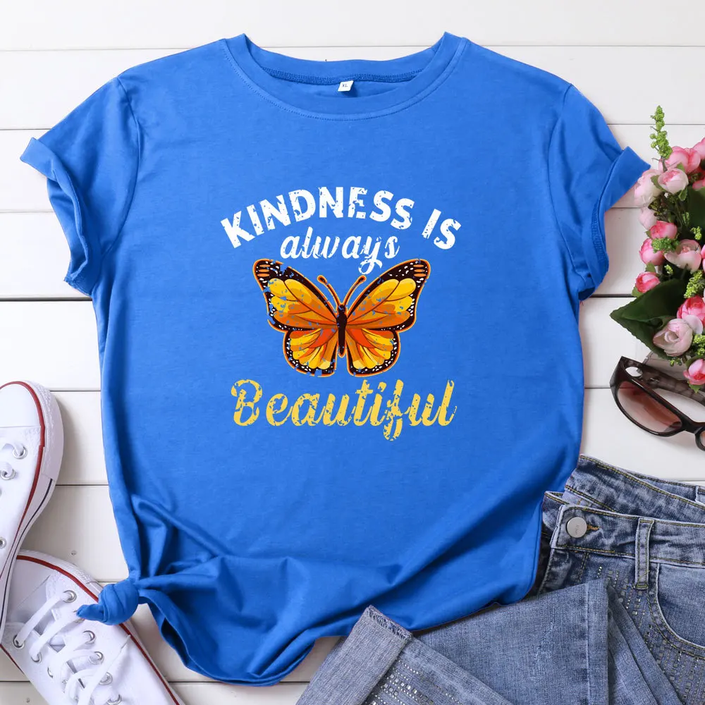 

Женская футболка с круглым вырезом и коротким рукавом, из натурального хлопка