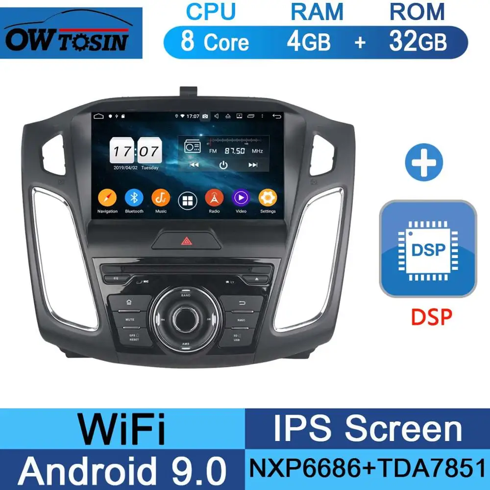 32G DSP " ips 1920*1080 8 ядерный 4G+ 64G Android 9,0 автомобильный dvd-плеер для Ford Focus 2012 2013 DSP радио gps Parrot BT - Цвет: 32G DSP