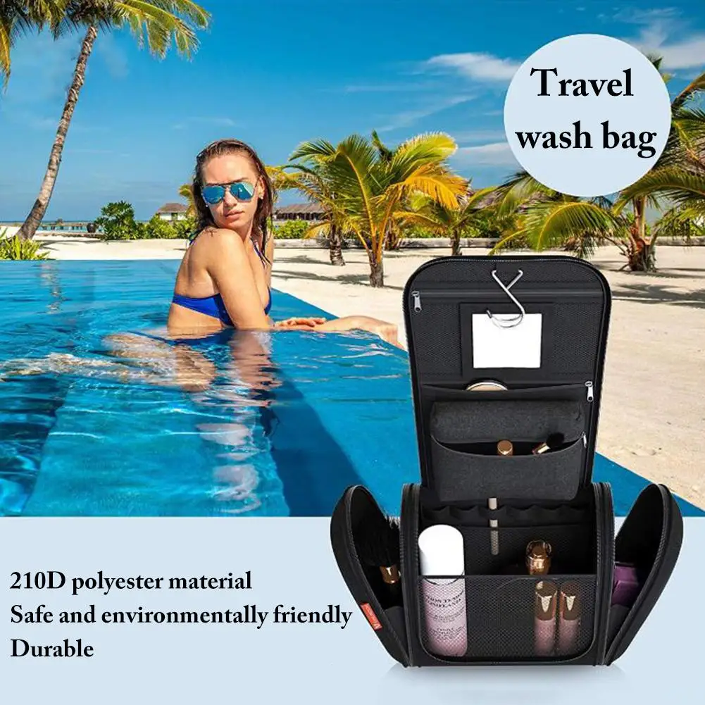 Портативная дорожная косметичка с крючком Мужская вместительная сумка для мытья