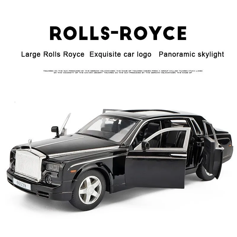 1/36 Rolls Royce Phantom литая под давлением Модель автомобиля игрушки металлический автомобиль Игрушечная модель автомобиля черная удлиненная коллекция лимузина 6 дверей