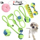 7 шт., игрушечная веревка для собак, жевательная уличная веревка для чистки зубов, игрушки для средних для маленьких собак, интерактивные игрушки TY0102