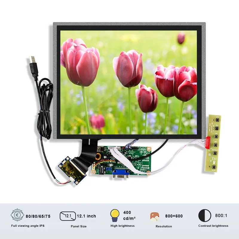 

Original BOE BA121S01-200 12.1 Inch Thin Bar Touch Lcd Module With H-DMI To Lvds Controller Board 800×600