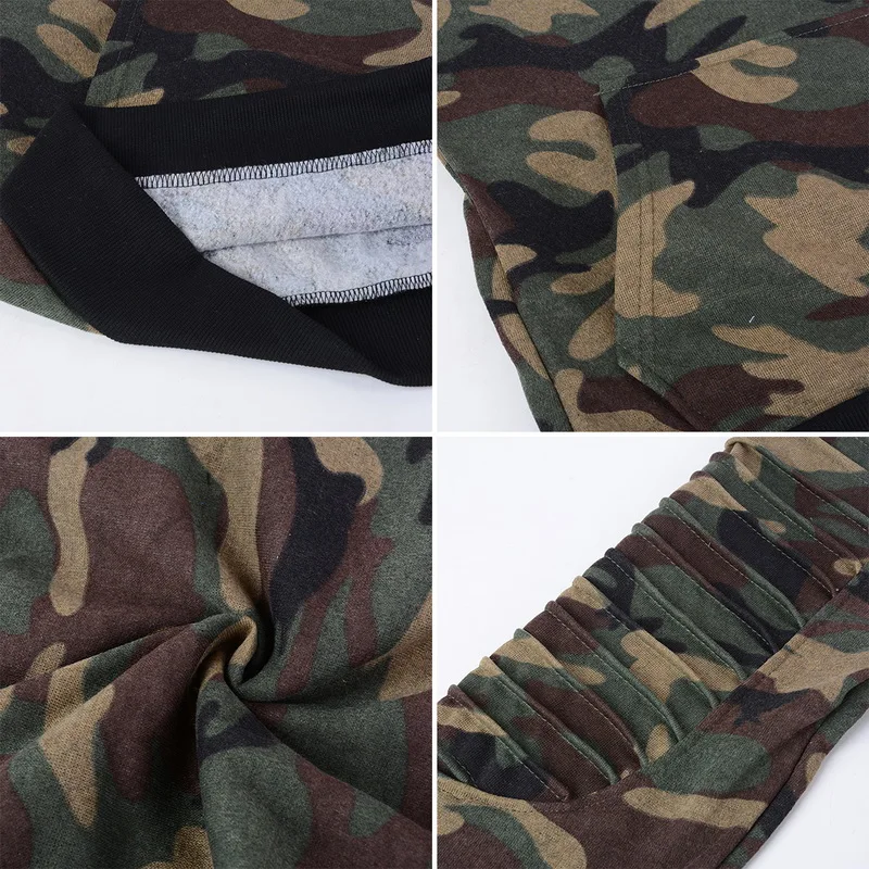 Новинка 2019 мужские камуфляжные толстовки с карманами Мужской свитшот капюшоном