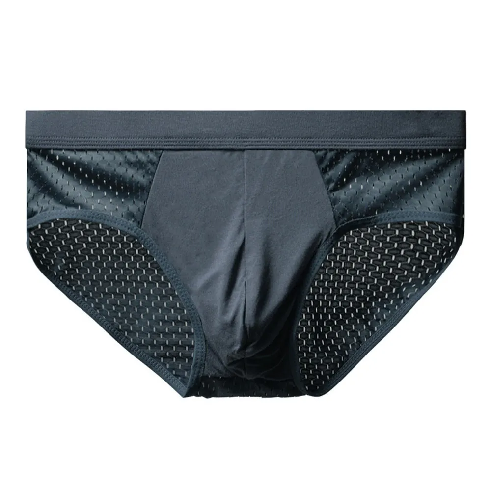 

Men Mesh Sexy Soft Briefs Breathable Underwear Trunks Underpants Comfy Bottom Shorts Pant Sports Lingerie Seamless Man Nightwear