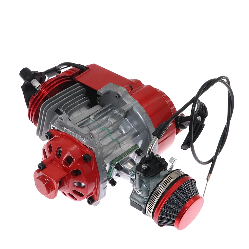 Двигатель воздушного охлаждения 49cc, 2 тактный, со свечой орошения C7, Полный Круглый коленчатый вал HP, гоночный карбюратор, оптовая продажа с завода Двигатель воздушного охлаждения 49cc, 2 тактный, со свечой орошения C7, Полный Круглый коленчатый вал HP, гоночный карбюратор, оптовая продажа с завода