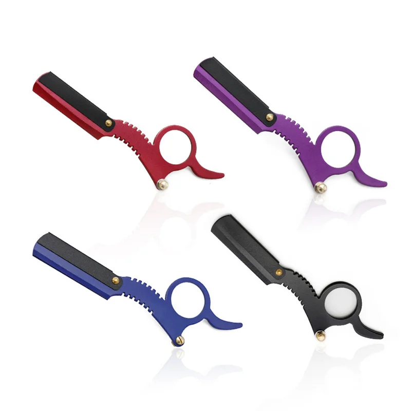 Усы Парикмахерская Бритва для волос на лице прямая бритва безопасный край резной