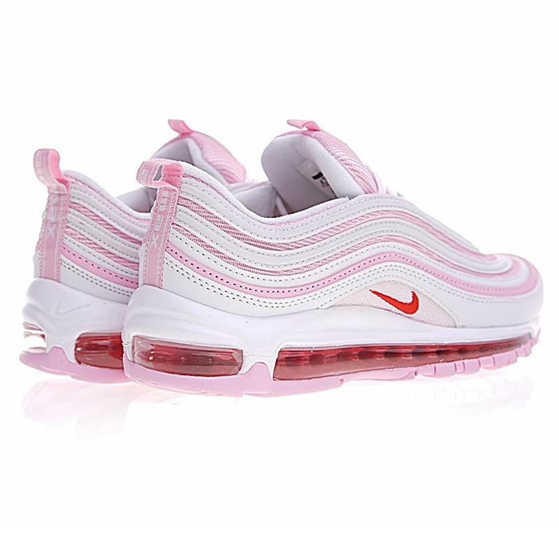 Женские кроссовки для бега Nike AIR MAX 97 OG модные розовые с цветками вишни Ретро стиль