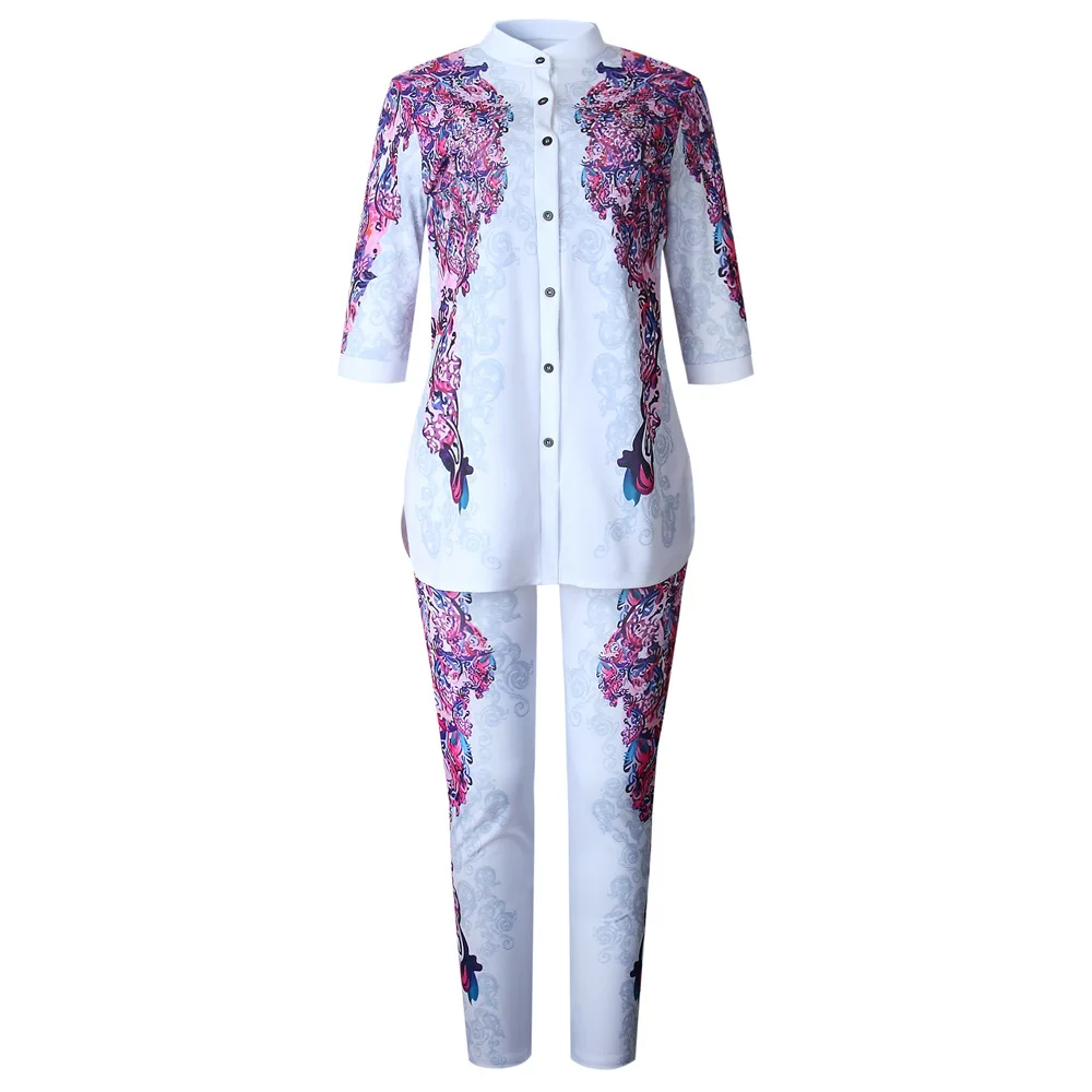 Африканская одежда костюм для женщин наборы новый Африканский принт эластичный