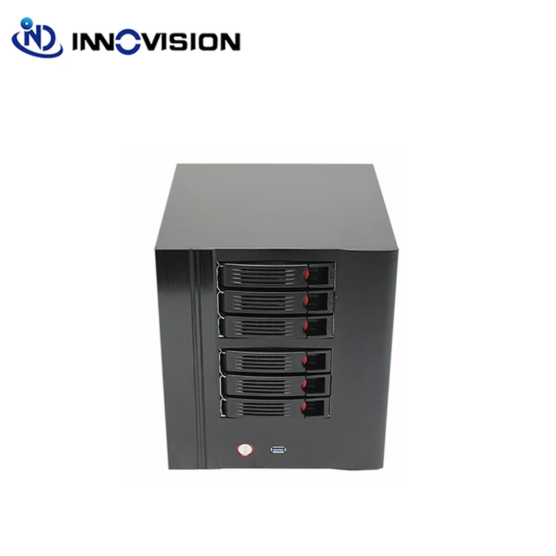 NAS 6 bay server case network nas storage server mini itx case with hot swap