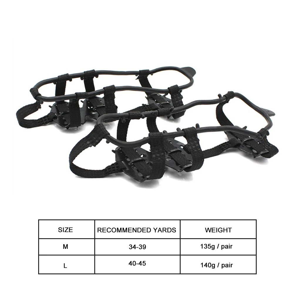 

Anti Slip Ice Gripper Spike Cleats 24 Teeth Outdoor Snow Shoe Covers Crampons Camping Portable Outdoor Elements