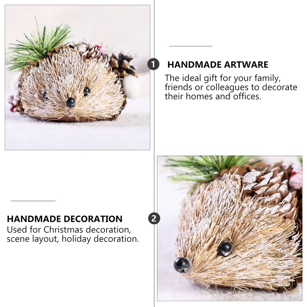 

1Pc Decorative Straw Artware Lovely Hedgehog Adornment (Assorted Color)