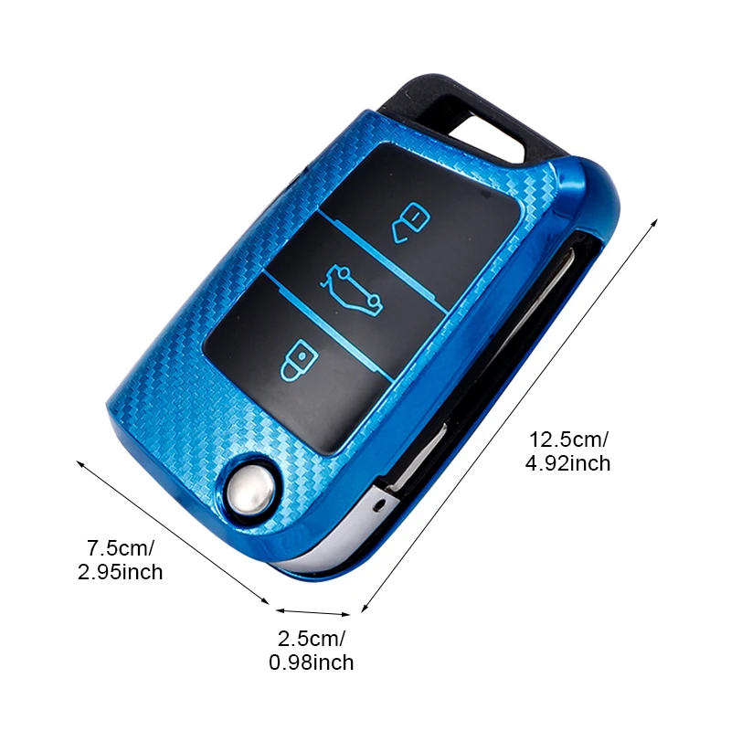

Anti-Slip Anti-Fingerprint Car Key Case Auto Remote Control Necessary Soft Fit Carbon Fiber Protective Cover Interior Accessorie
