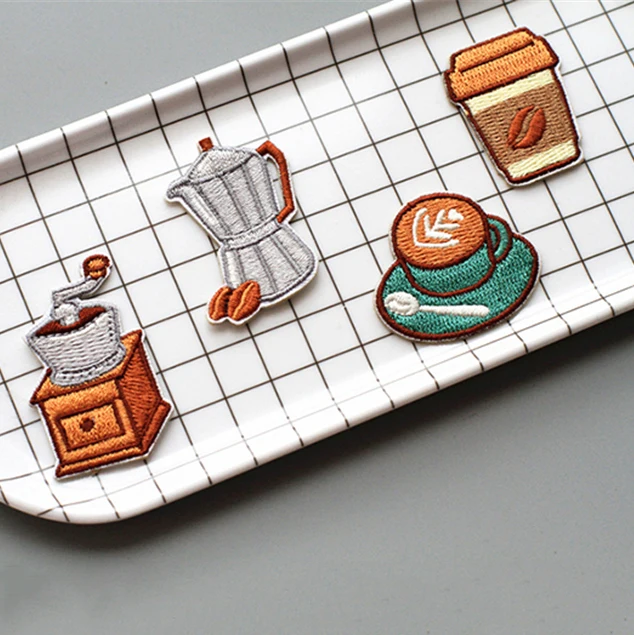 Брошь с вышивкой в виде кофеварки Эспрессо|Кофейные наборы| |