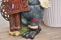 FUNNY CHICKEN WELCOME SIGN AMERICAN ORNAMENT SPECIAL SHOP DECORATION RESIN ANIMAL CRAFT GIFT