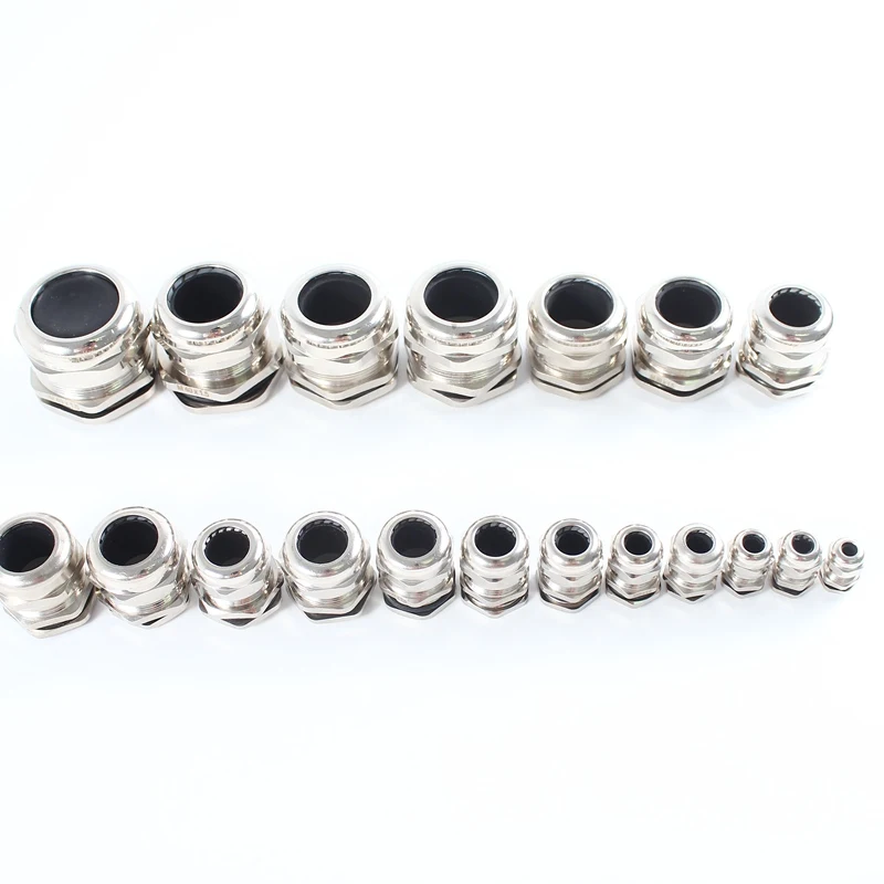 1 шт./лот M12 металлическое уплотнение кабеля IP68 Водонепроницаемый никелевый