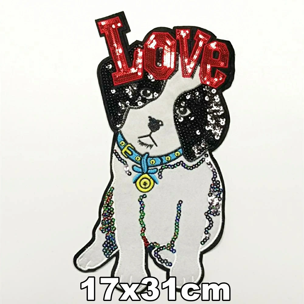

DIY large embroidery big dogs animal cartoon patches for clothing QR-3379