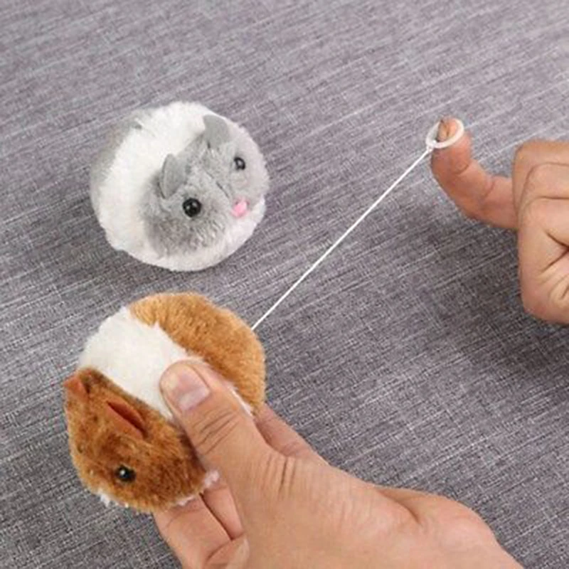 Неэлектрическая заводная игрушка для собак случайный питомец кошка плюшевая