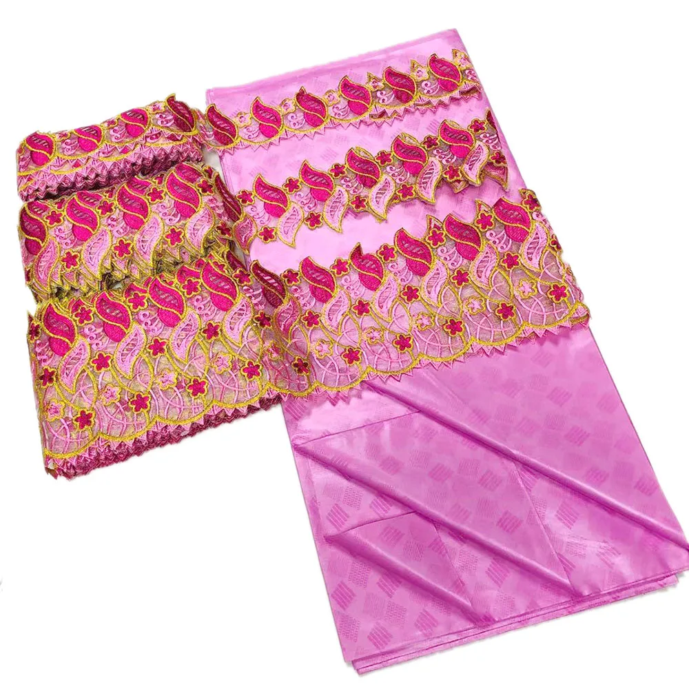 

Beautiful African Bazin Riche Fabric With Tulle Lace Loincloth Bazin Riche brocade High Quality Guinea Brocade Fabric 5 Yards