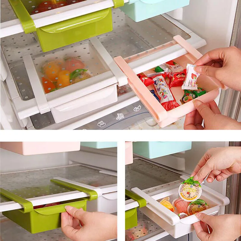 Кухонный стеллаж для хранения еды контейнер в холодильнике органайзер
