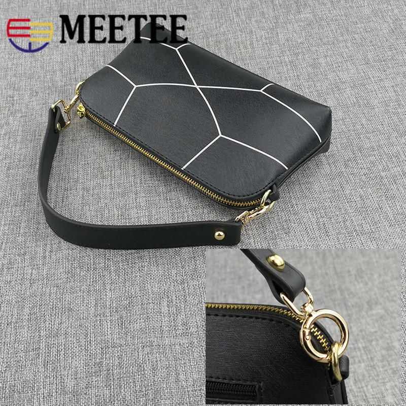 

Meetee 2/5pcs 40cm Fashion PU Leather O Ring Buckles Bags Shoulder Strap DIY Female Wrist Bag Hand Strap Buckle Accessory BF453