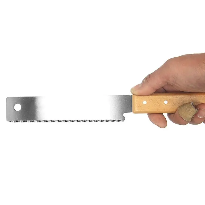 

12in Small Hand Saw Beech Wooden Handle Fine Cut Saw Household Woodworking Garden Pruning Flush Cutting Trimming Tool 17Sawtooth