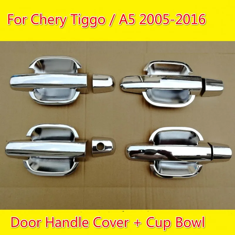 FUNDUOO для Chery Tiggo A5 2005 2006 2016 новый хромированный чехол ручки двери автомобиля + чаша