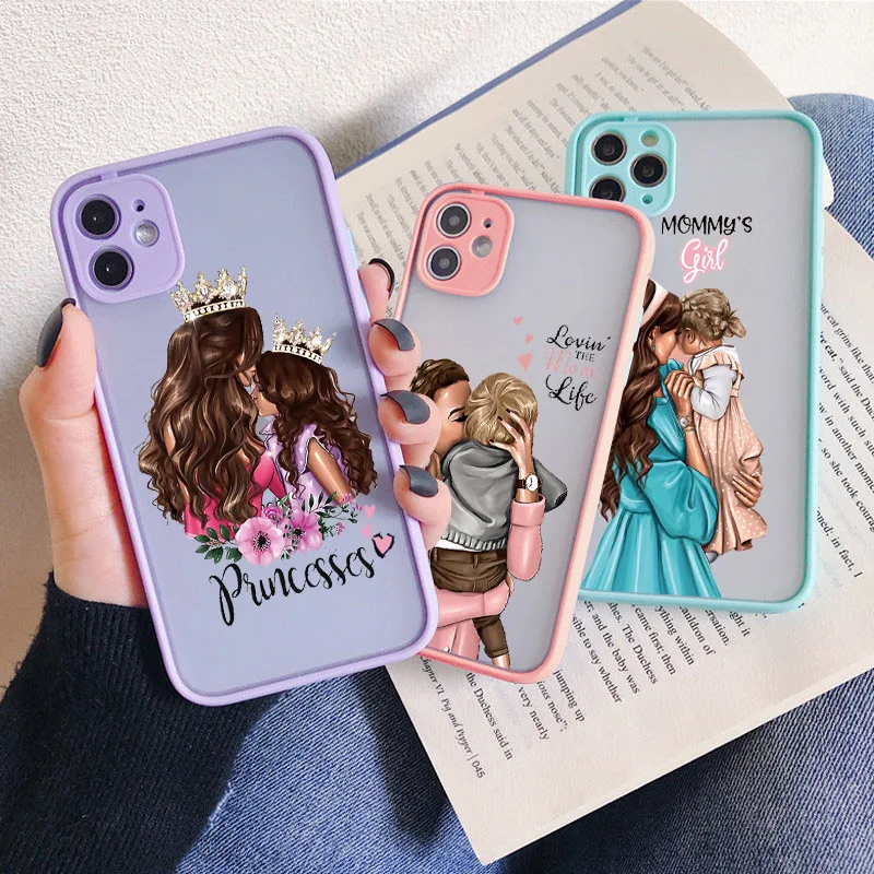 Super Mom Dad Hard Baby Girl Phone Case For iphone SE 2020 Fashion Family cover X XS Max XR 12 11 13 Pro Max 6 7 8 Plus Funda