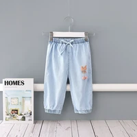 midoo girls pants childrens clothing drawstring denim lantern pant casual daily summer kids trousers jeans clothes