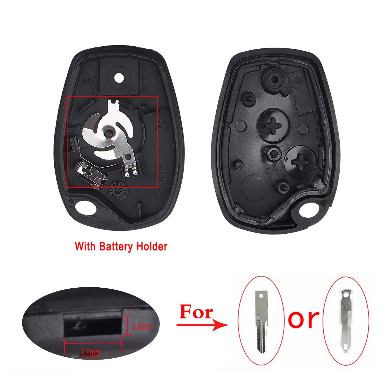 Dandkey для Renault Megane модус Espace Лагуна Duster Logan DACIA Sandero Fluence Clio Kangoo 2 кнопки дистанционного ключа оболочки Чехол
