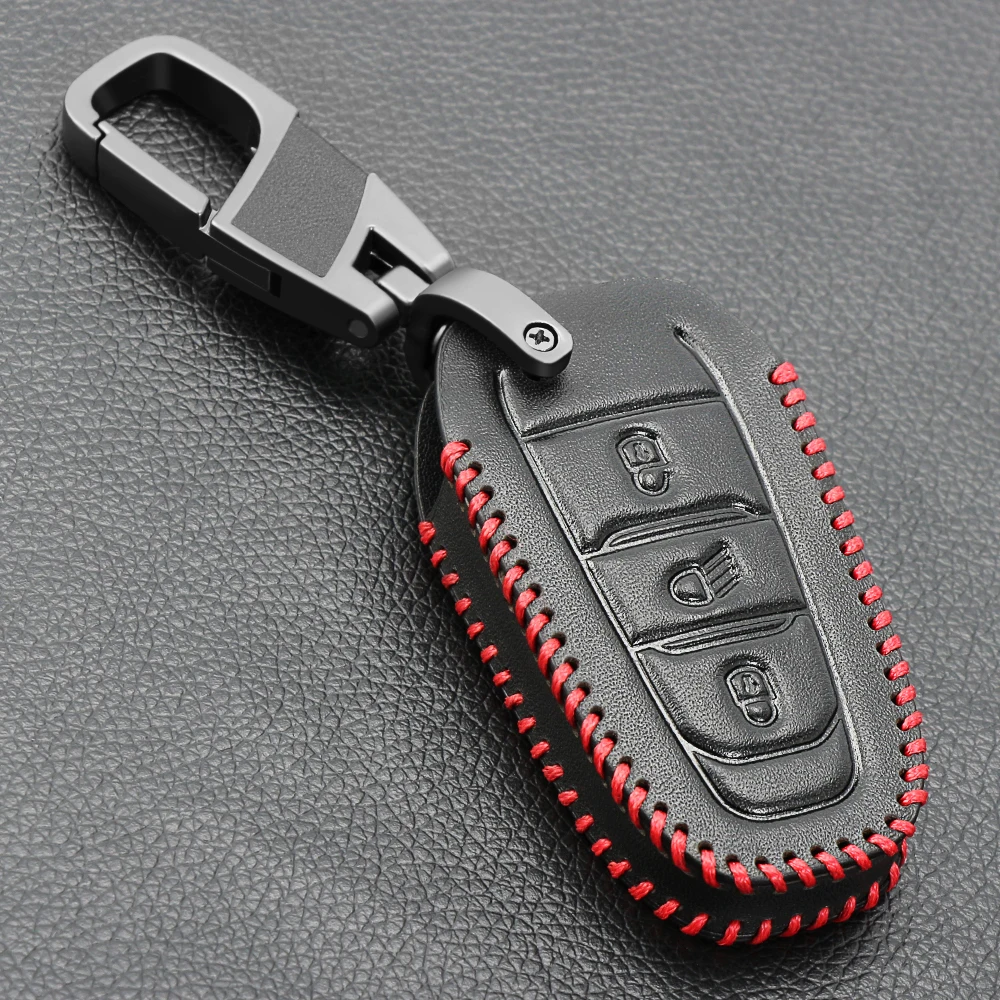 Leather Key Case Fob Remote Cover For Citroen C1 C2 C3 C4 C5 DS3 DS4 Picasso Xsara Peugeot 107 206 308 307 3008 5008 Expert | Автомобили и