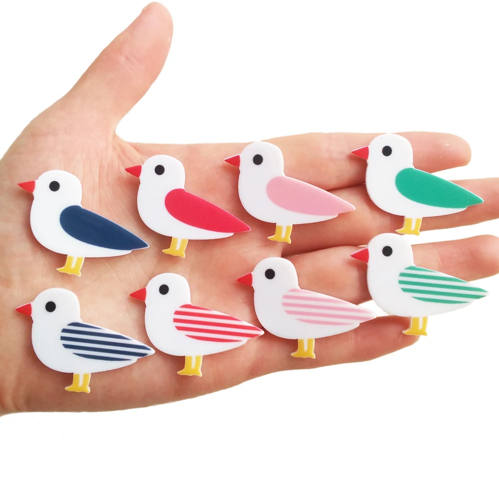 80 шт. 40*28 мм) бусины типа жемчужины перламутровый цвет 8 цветов Чайка полимерные