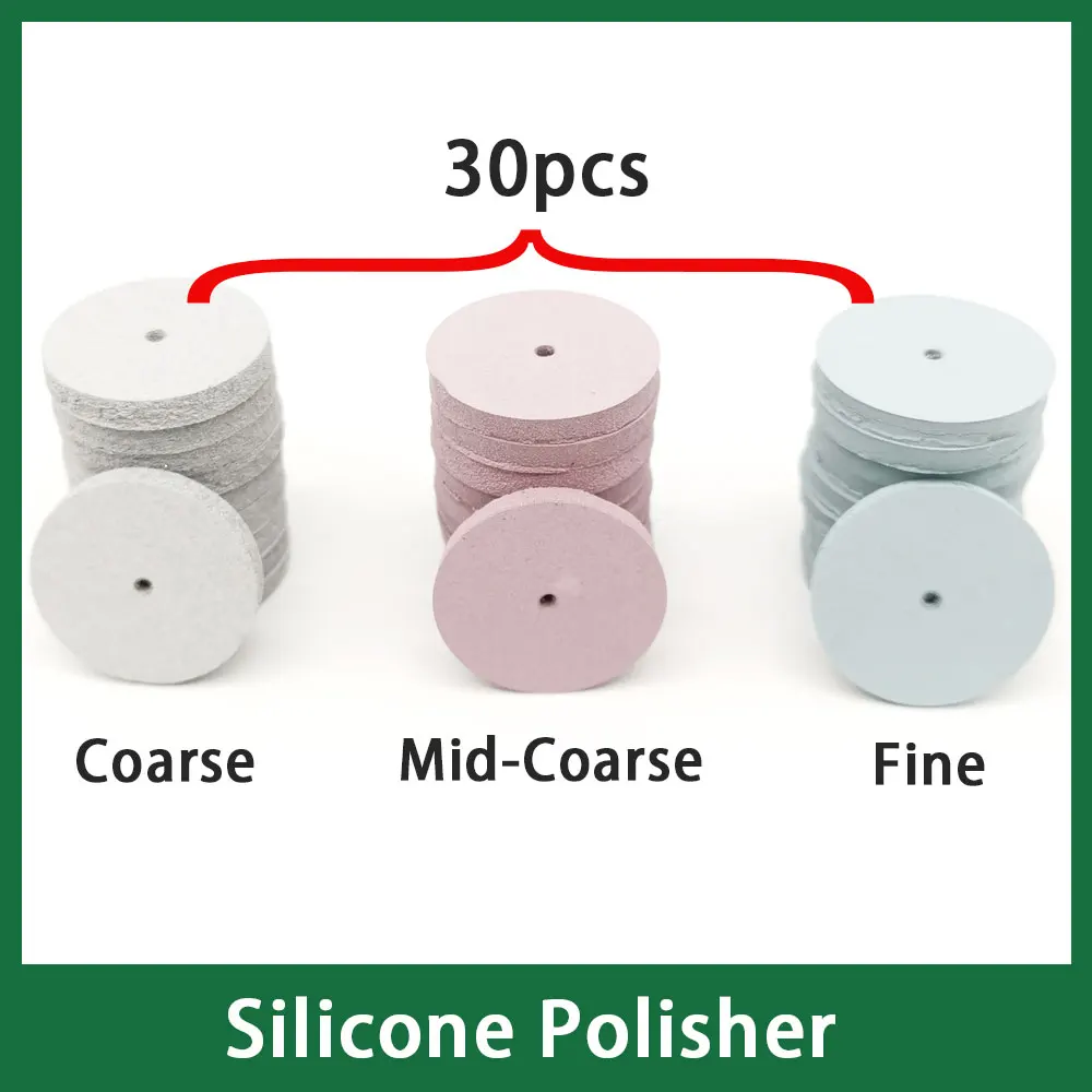 30 шт./лот силиконовые полировальные принадлежности для зубов