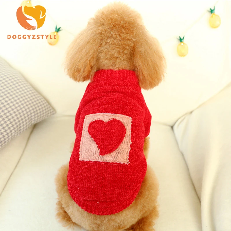Зимний свитер для собак французский бульдог теплая Милая вязаная куртка