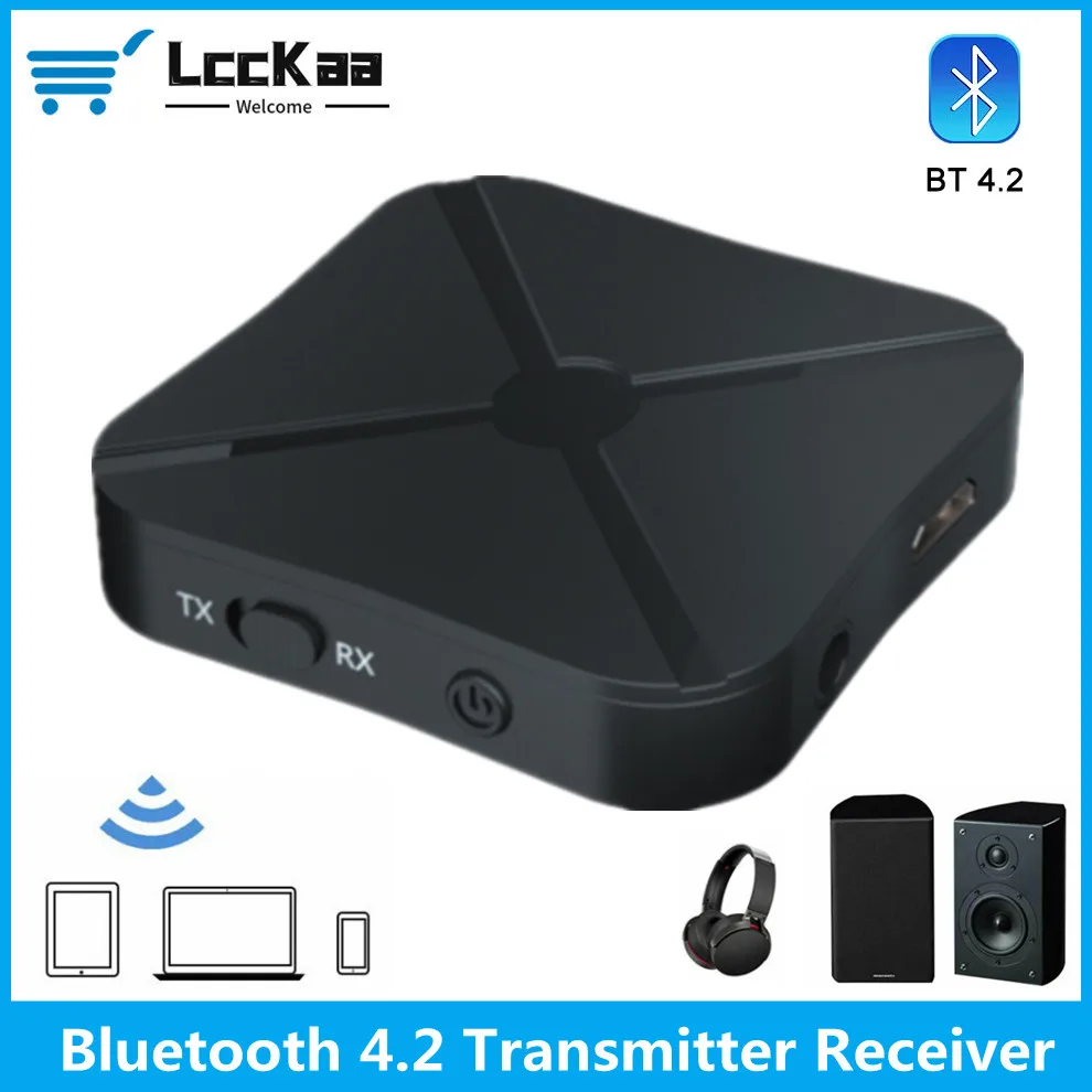 

KN319 2 IN 1 Bluetooth 4.2 Audio Receiver Transmitter Music Stereo Wireless Adapter With RCA 3.5MM AUX Jack For Car Home TV MP3