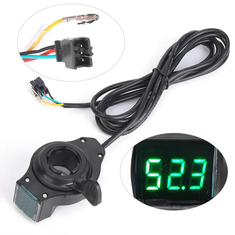 E-Bike Thumb Throttle LCD Digital Battery Voltage Display Switch Electric Vehicle Handle Finger | Спорт и развлечения