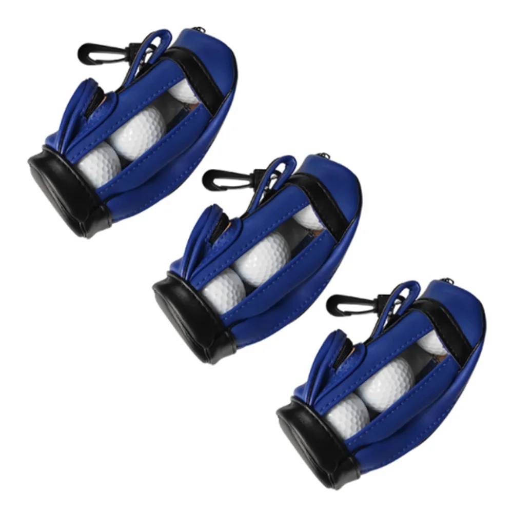 

PU Leather Small Golf Ball Pouch Portable Balls Waist Bags with 3 Golf Balls Golf Accessories for Golf Ball/Tee