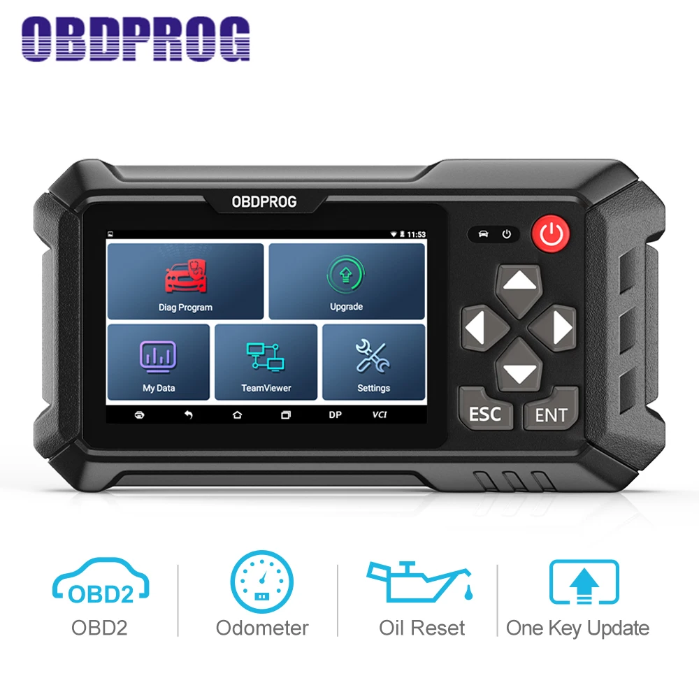 

OBDPROG M500 OBD2 Diagnostic Scanner Adjustment Mileage Change Odometer Oil Reset Check Engine OBD 2 Automotive Car Diagnostic