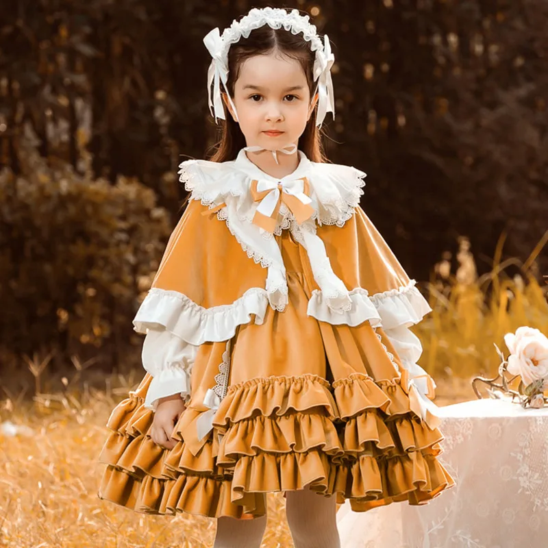 

Кавайная Одежда для девочек, детские платья Бал Лолиты для маленьких девочек, платья для дня рождения и крещения, винтажные платья принцессы для младенцев