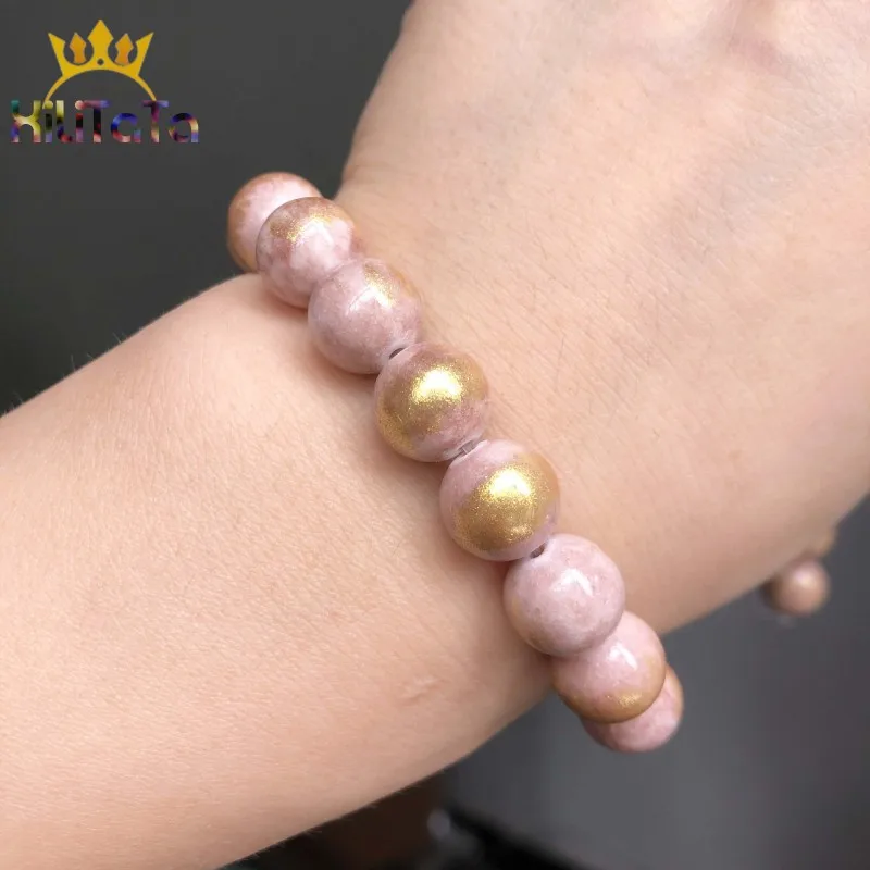 Бусины из нефрита натуральные россыпью бусины телесного и розового цвета для