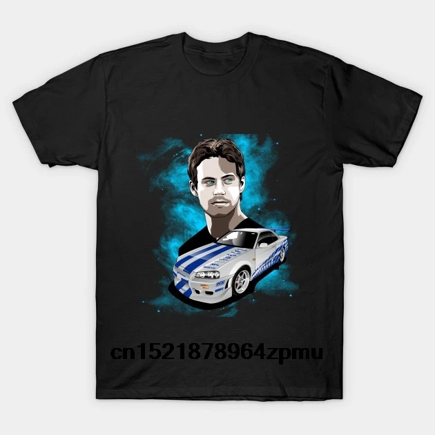 Мужская Футболка Paul Walker GTR 34 модная забавная футболка новинка женская