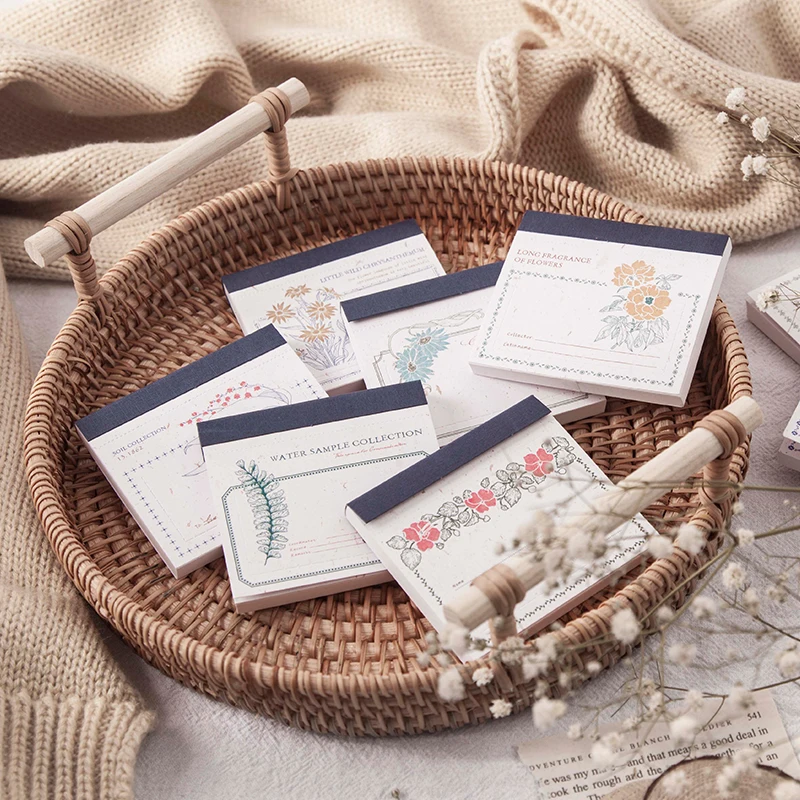 

Multifunctional Memo Pad Creative Flower Hand Account Material DIY Bookmarks High-quality Paper, Smooth Writing