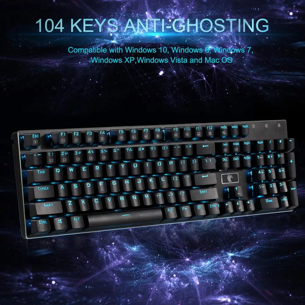 Механическая игровая клавиатура Z 88 RGB красный переключатель линейная подсветка