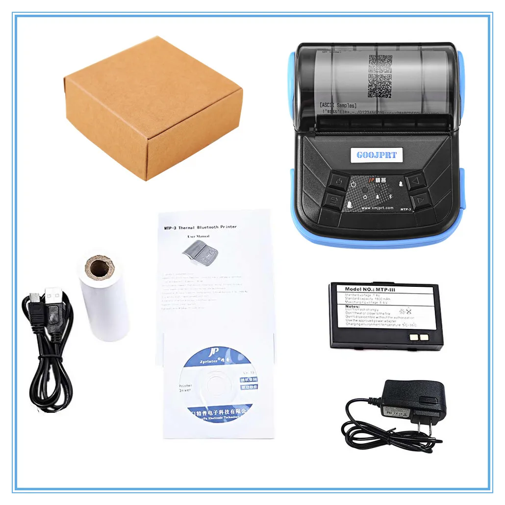 3 &quot80 мм Мини Bluetooth Термальный чековый принтер портативный для Android iOS