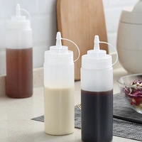 10pcs plastic squeeze sauce bottles ketchup jar dispenser oil mustard storage container