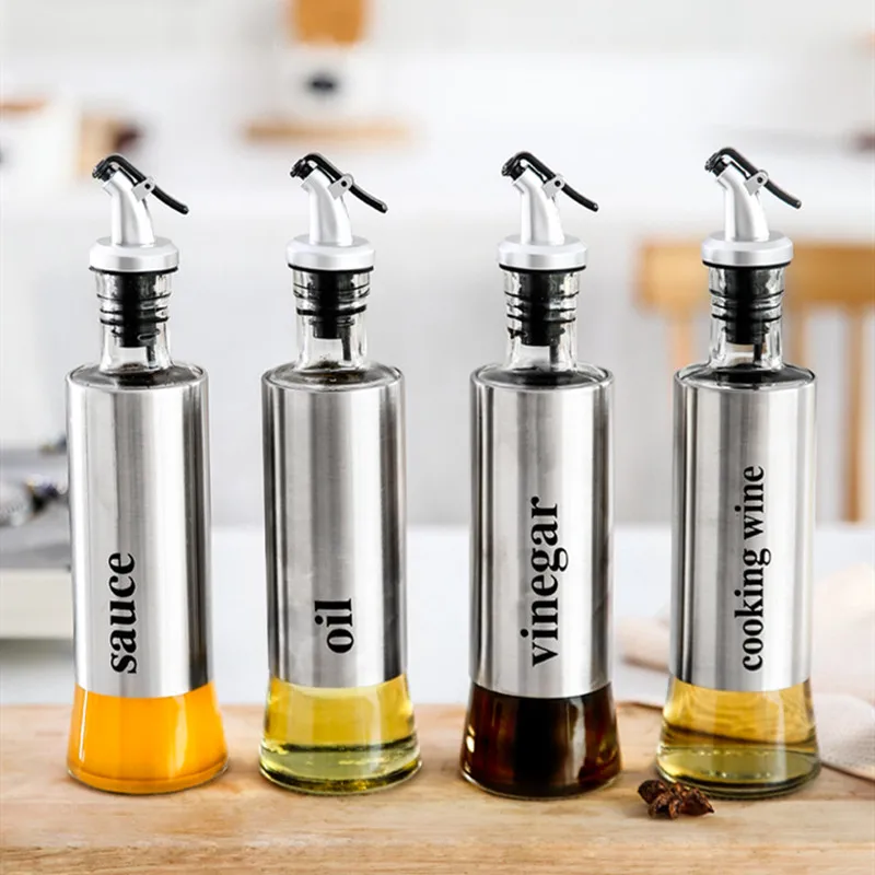 

WSHYUFEI kitchen Cooking Seasoning Bottle Dispenser Sauce Bottle Glass Storage Bottles Spice Glass Picnic bottle Kitchen Tools