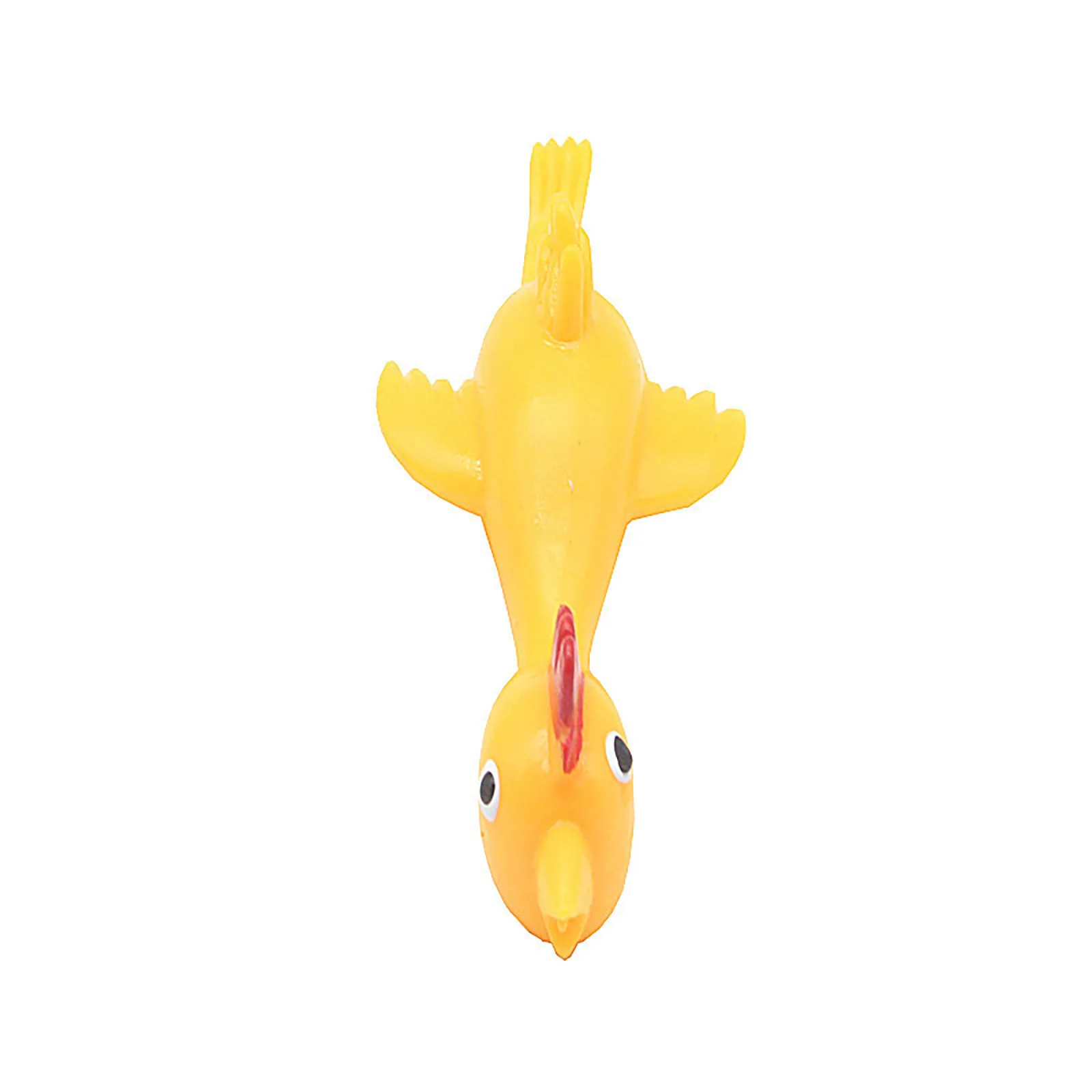 

2 PCS Creative Ejection Chicken Toy Light Rubber Finger Prank Flying Toy