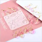 Кристалл Висячие Серьги силиконовая форма для смолы ручной работы DIY полый круглый кулон эпоксидная форма Женские ювелирные аксессуары