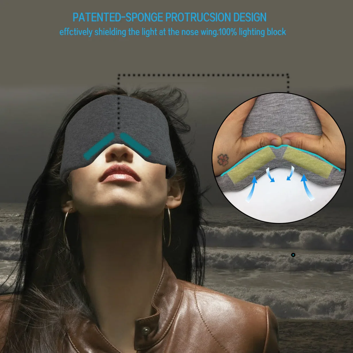 

100% Cotton Silk Sleep Mask Blindfold Eye Cover Eye Patch Women Men Soft Portable Blindfold Travel Eyepatch Sleeping Eye Mask