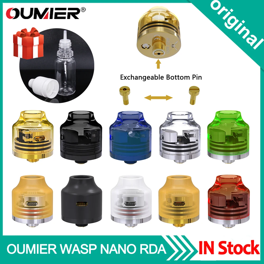 OUMIER ОСА NANO RDA 22 мм бак большое полотно регулируемый поток воздуха Восстановленный распылитель контактный бак для сквонк коробка мод