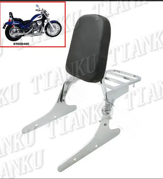 Высокое качество хромированная спинка Сисси Бар багажная стойка для HONDA STEED 400 VLX |